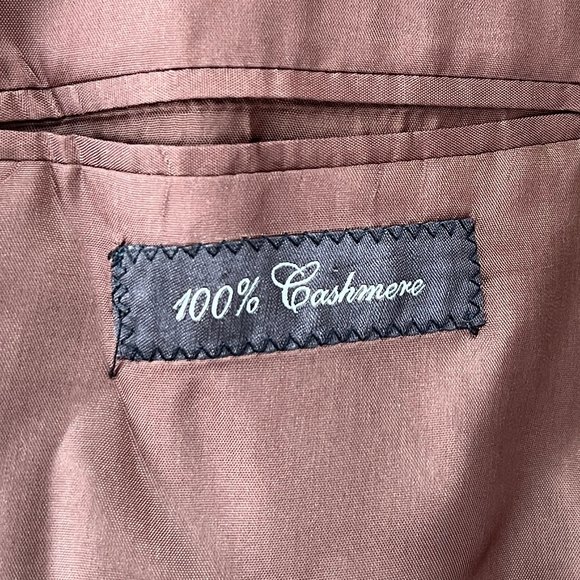 Vintage Union Made 100% Cashmere Oversized Blazer Jacket Long Pea Coat Preppy - Picture 5 of 9